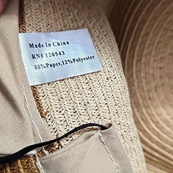 Floppy Sun Hat cream/ black new - Picture 3 of 6